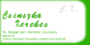 csinszka kerekes business card